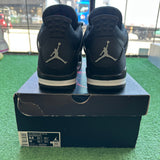Jordan Black Canvas 4s Size 9.5