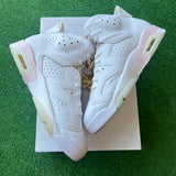 Jordan Gold Hoop 6s Size 12W/10.5M