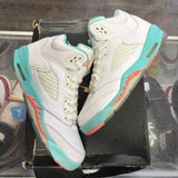Jordan Light Aqua 5s (Missing Insoles) Size 6.5Y