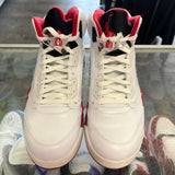 Jordan Black Tongue Fire Red 5s Size 10