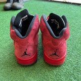 Jordan Red Suede 5s Size 10