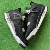 Jordan Black Canvas 4s Size 10