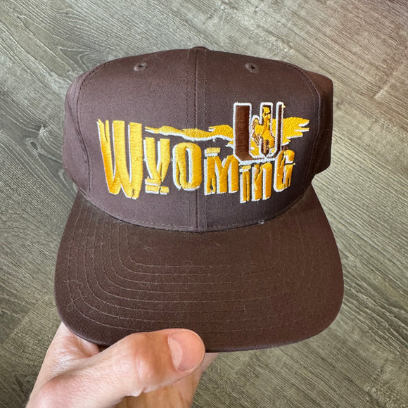 Vintage Wyoming Snapback Hat Buffalo