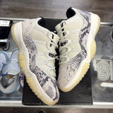 Jordan Snakeskin Light Bone Low 11s Size 10.5