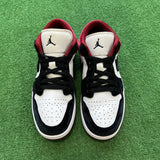 Jordan Velvet Black Toe Low 1s Size 11W/9.5M
