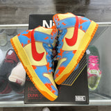 Nike Orange Acid Wash High Dunks Size 8.5