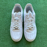 Nike White Low Air Force 1s Size 8