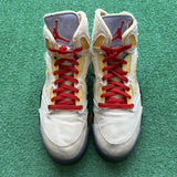 Jordan Off White Sail 5s Size 12.5