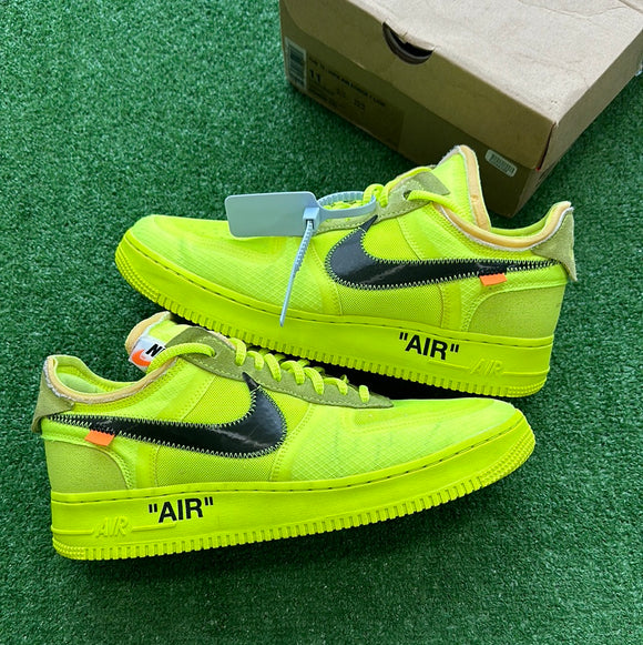 Nike Off White Volt Low Air Force 1s Size 11