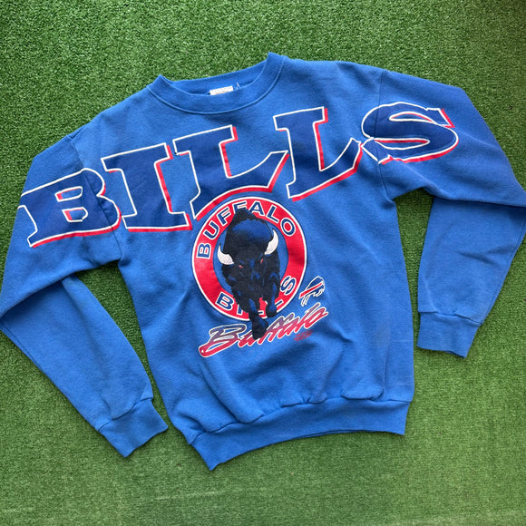 Vintage Buffalo Bills Spellout Crewneck Size S