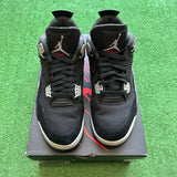 Jordan Black Canvas 4s Size 10.5