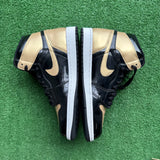 Jordan Patent Gold Toe 1s Size 10.5