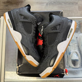 Jordan Laser Black Gum 4s Size 10.5