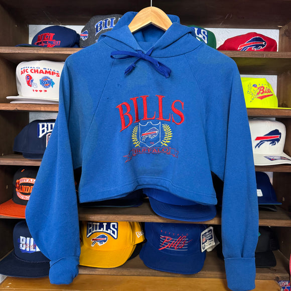 Vintage Buffalo Bills Hoodie Crop Top Size L