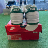 Nike White Green Noise Low Dunks Size 9.5.W/8M