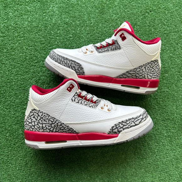 Jordan Cardinal Red 3s Size 7Y