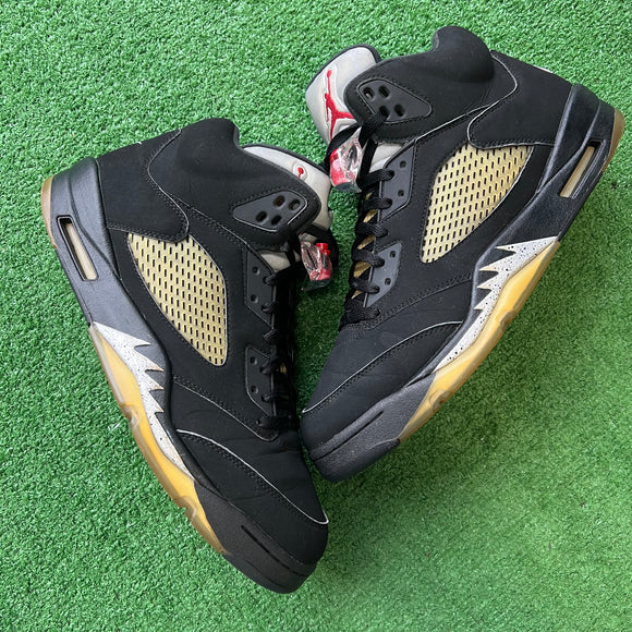 Jordan Black Metallic 5s Size 13