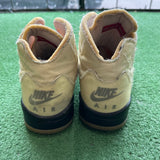 Jordan Off White Sail 5s Size 12.5
