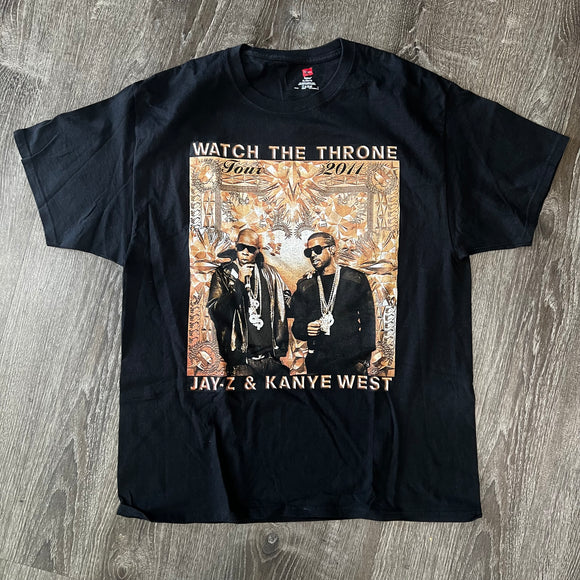 Vintage Jay Z Kanye West Watch The Throne Tour Tee Size XL