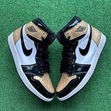Jordan Patent Gold Toe 1s Size 11.5