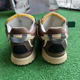 Off White Brown Beige Sponge Mid-Tops Size 43