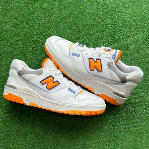 New Balance White Vibrant Orange 550s Size 11