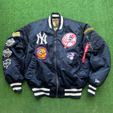 Yankees Alpha Industries New Era Reversible Bomber Jacket Size L