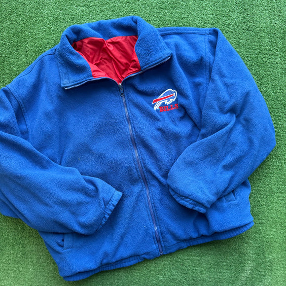 Vintage Buffalo Bills Reversible Fleece Jacket Size XL