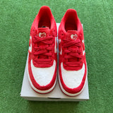Nike Valentines Day Fleece Air Force 1s Size 6.5Y