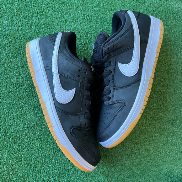 Nike Black Gum SB Low Dunk Size 9