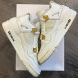 Jordan Metallic Gold 4s Size 12W/10.5M