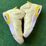 Jordan Dynamic Yellow Floral 6s Size 7Y
