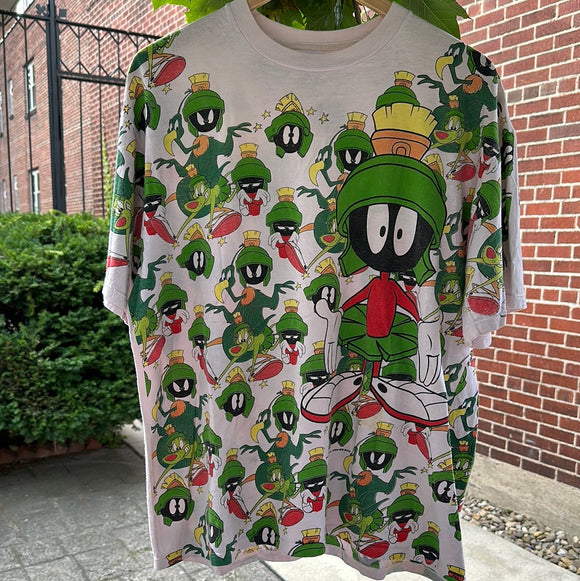 Vintage Looney Tunes Marvin The Martian A.O.P Tee Size XL