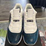 Jordan Navy Snakeskin Low 11s Size 10.5