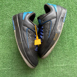 Jordan Off White Black Blue Low 2s Size 10.5