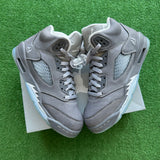 Jordan Wolf Grey 5s Size 6.5Y