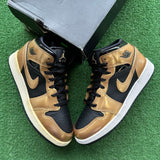 Jordan Metallic Gold Mid 1s Size 6.5Y