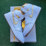 Jordan Metallic Gold 1s Size 8.5W/7M