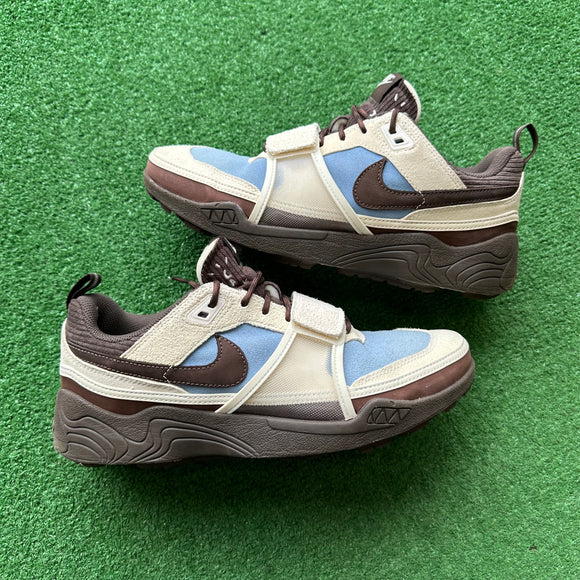 Nike Travis Scott Pale Ivory Leche Blue Zoom Field Jaxx Size 10.5