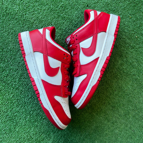 Nike University Red Low Dunks Size 6Y
