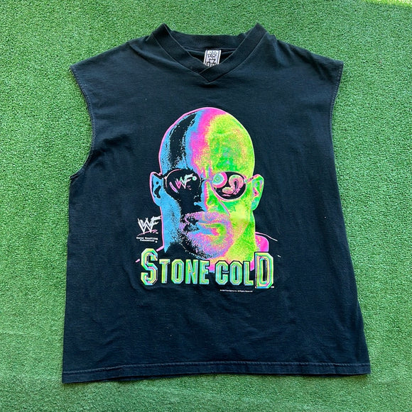 Vintage Stone Cold WWF Sleeveless Tee Size 2XL