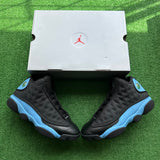 Jordan Black University Blue 13s Size 10