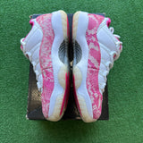 Jordan Pink Snake Skin Low 11s Size 12W/10.5M