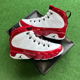 Jordan White Gym Red 9s Size 10
