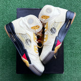 Jordan Off White Sail 5s Size 8.5