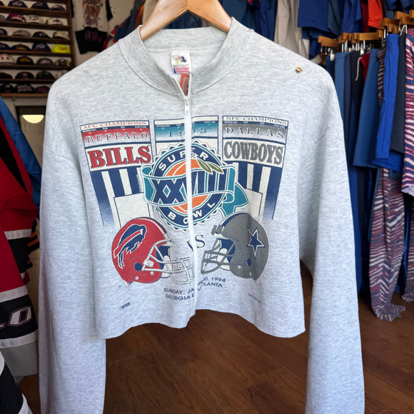 Vintage Buffalo Bills Zip Crop Size L