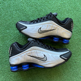 Nike Metallic Silver Racer Blue Shox Size 10W/8.5M