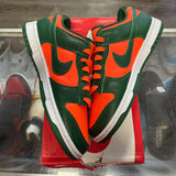 Nike Miami Hurricane Low Dunks Size 8.5