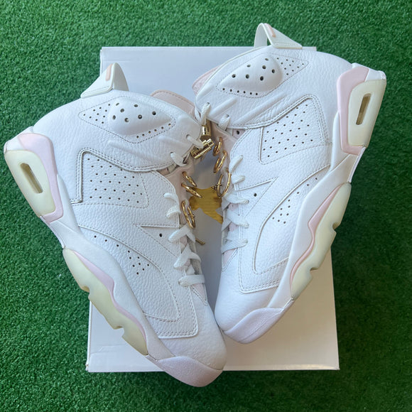 Jordan Gold Hoop 6s Size 12W/10.5M