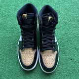 Jordan Patent Gold Toe 1s Size 10.5